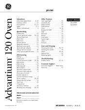 Ge Profile Advantium 120 User Manual